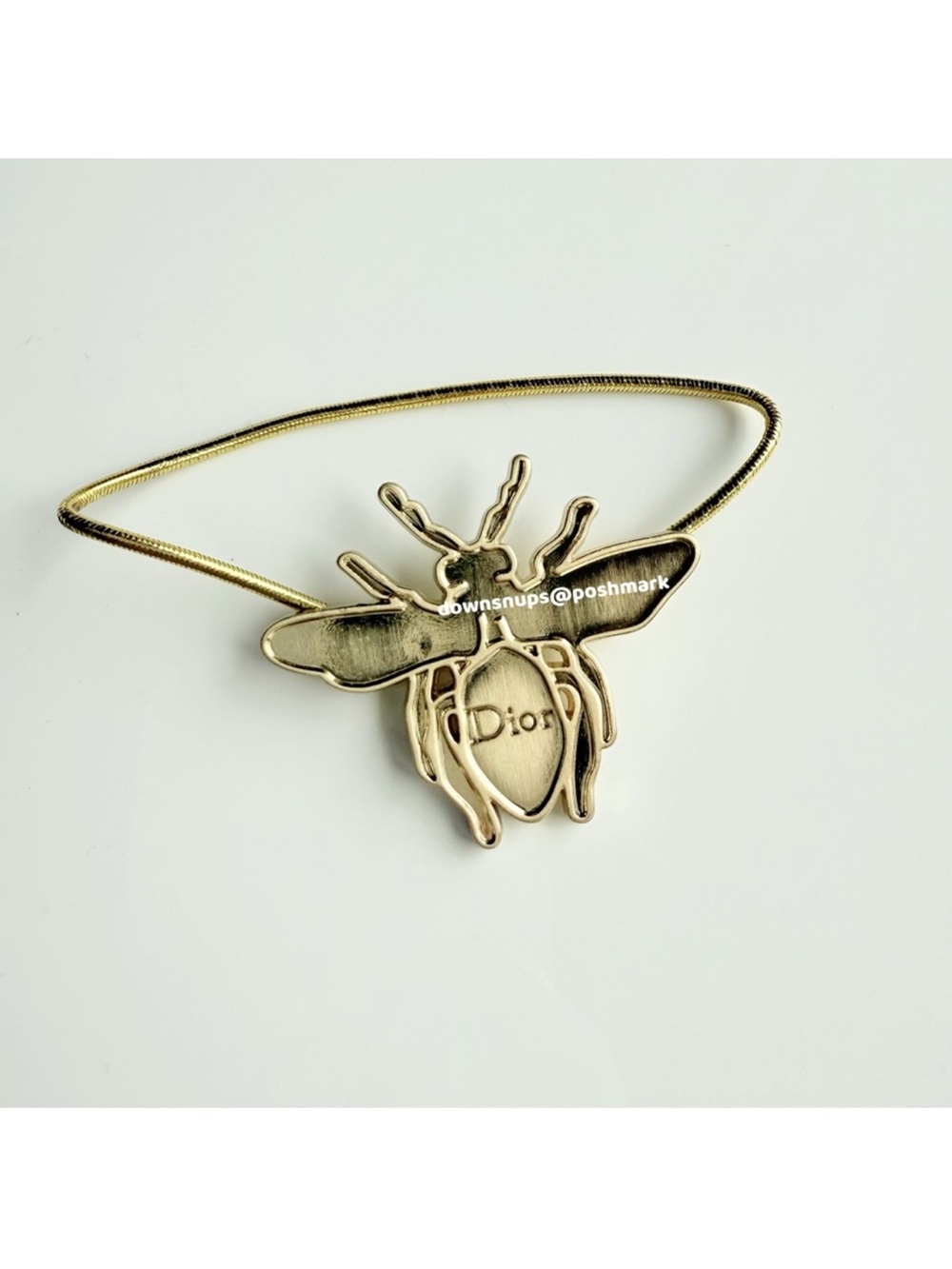 Dior Signature Bee Hair Tie Bracelet Gold Tone